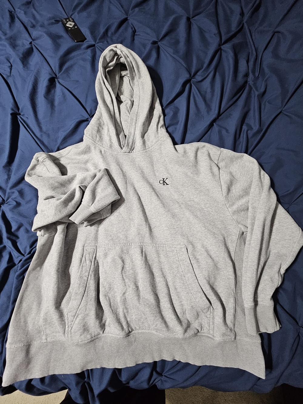 Calvin Klein Light Gray cK Logo Hoodie for Men